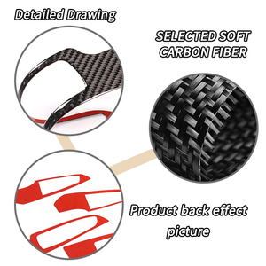 Para Toyota <span class=keywords><strong>Corolla</strong></span> <span class=keywords><strong>2014</strong></span>-2018, Accesorios Interiores Automotrices de Fibra de Carbono Suave, Kits de Cubiertas Decorativas - Product Image 3