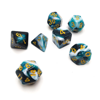 Prix d'usine – Ensemble de dés polyédriques carrés en résine personnalisés pour D&D – Écologique et durable – Ensemble complet de 7 pièces avec lancer équilibré