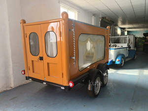 Cercueil funéraire rétro européen populaire, charrette funéraire à deux roues blanche, voiture funéraire - Product Image 2