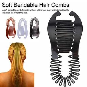 Pinces à cheveux en plastique bon marché en gros emboîtement élastique avec longue queue de cheval extensible pince <span class=keywords><strong>banane</strong></span> accessoires de cheveux pour les femmes - Product Image 3