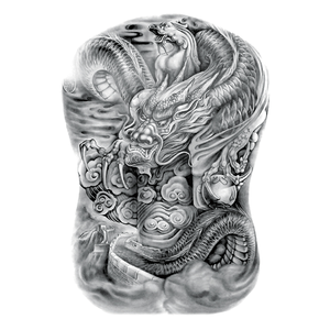 Tatuajes Temporales de Espalda Completa, Adhesivos de Transferencia por Agua, No Tóxicos, Arte Corporal Masculino, Diseños Grandes a Prueba de Agua para Decoración de Espalda - Product Image 6