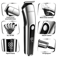 PRITECH – tondeuse à cheveux professionnelle Rechargeable sans fil pour hommes, avec écran Led de verrouillage de voyage 5 en 1, ensemble de toilettage IPX6