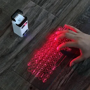 Portable Wireless Virtual Laser Projection Keyboard with Power Bank For Smart Phone Pad Cell Phone Stand Holder