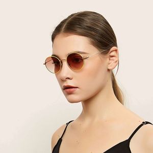 Lunettes de soleil vintage tendance 2019 pour hommes, monture en alliage, verres dégradés, protection UV400, lunettes rondes pour femmes - Product Image 5