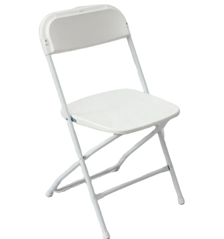 Garden white plastic folding chairs for party
