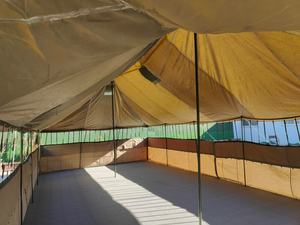 Tente en toile économique Afrique du <span class=keywords><strong>Sud</strong></span>, vert armée, imperméable, 5x10m, une chambre, quatre saisons, grand abri de campagne pour la vente - Product Image 2