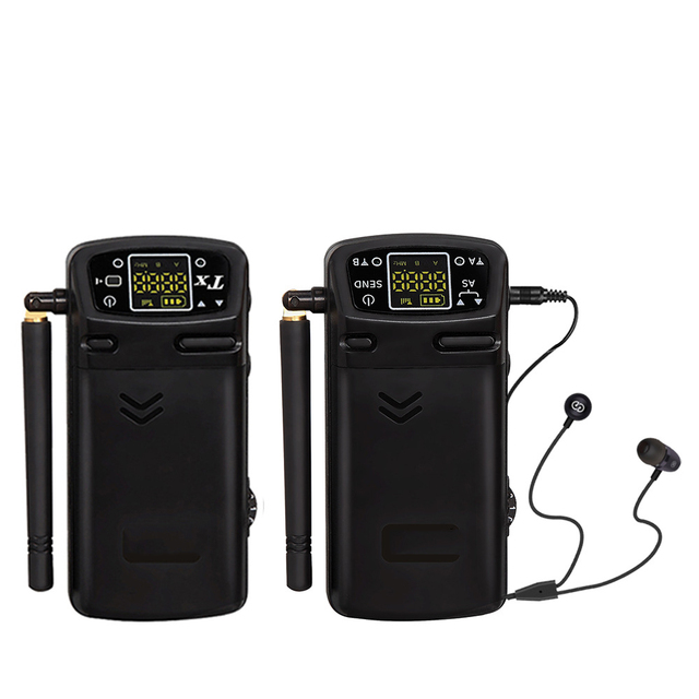 XTUGA M801 UHF Wireless Ear Monitor System Stereo Headphones for Recording for Stages Singers Conferences Made of Plastic
