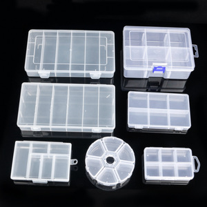 Transparent PP Plastic Storage <b>Box</b> 6 Grid Compartment Rectangular For Jewelry Fishing Gear Electronic Parts Desktop Organizer - Product Image 1
