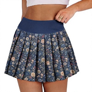 High Waist Streetwear Embroidery Skorts with Pockets Quick Dry Knitted Women's Shorts OEM Bulk Order Trendy Fit sports skort - Product Image 3