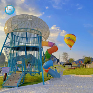 Trampoline méduse toboggan extérieur équipement d'amusement Double couche non alimenté équipement de filet de corde d'escalade ventes directes d'usine - Product Image 3