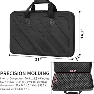 Estuche de Transporte con Cierre de Cremallera y Correa para Hombro, Material EVA, para Controlador de <span class=keywords><strong>DJ</strong></span> Portátil de Dos Canales <span class=keywords><strong>Pioneer</strong></span> DDJ-SB2, Color Negro - Product Image 2