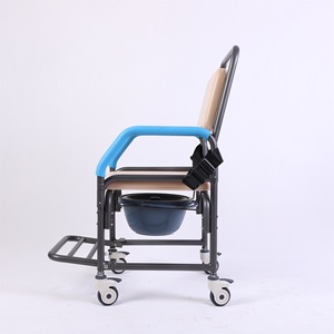Chaise de toilette Green Yu beige avec roulettes pour personnes âgées et handicapées, usage domestique - Product Image 2