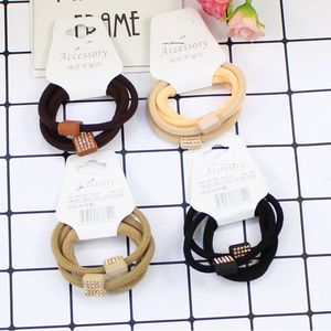 Hair Ties <b>Braided</b> Elastic Hair Bands With Rhinestone Decor Daily Use <b>Accessories</b> Spring 2023 Jinhua Origin - Product Image 4