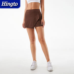 Rok Golf Tenis Atletik Wanita Rok Pendek Bersaku Musim Panas Rok Split Aktif Rok Lari Berpinggang Tinggi - Product Image 2