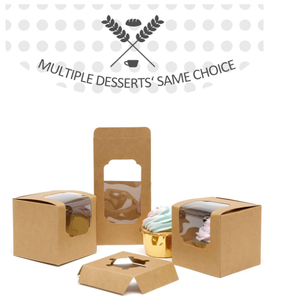 Boîte de papier kraft personnalisée en usine avec fenêtre pour gâteau, savon, nourriture, cadeau de Noël, macarons, boîte de papier kraft recyclé avec logo - Product Image 6