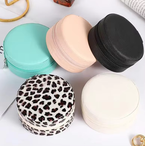 Personalized Customized Logo EQ Hot Selling High Quality PU Leather Zipper Closure Fashionable Graduation Travel Jewelry <b>Box</b> - Product Image 6