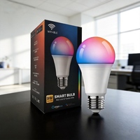 Bombillas LED Inteligentes para el Hogar, Regulables, RGBCW, 9W, PC E26/E27, con WIFI, Control por Voz con Alexa y Google Assistant, Blanco Cálido