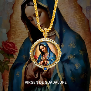 Collier Pendentif Vierge de Guadalupe en Gros pour Femme, Cadeau de Bénédiction Familiale, Collier Vierge de Guadalupe - Product Image 3