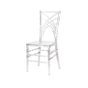 Chaise de salle à manger empilable durable en acrylique transparent, style simple, nouveau design, pour école, mariage, événement, fête, banquet, hôtel - Product Image 2