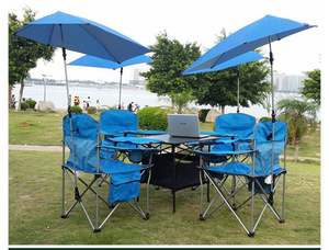 Silla reclinable de 3 posiciones para ocio al aire libre con <span class=keywords><strong>sombrilla</strong></span> extraíble <span class=keywords><strong>y</strong></span> reposapiés Silla de playa Silla de pesca - Product Image 6