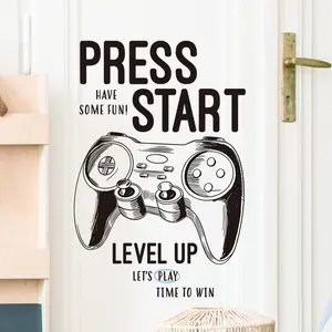 Black Mouse Game Controller CHILDREN'S Room Wall Stickers Computer Desk Front Wall Black and White Decoration Stickers