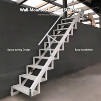 Escalier pliant mural intérieur, échelle escamotable pour accès au grenier, gain de place, en alliage d'aluminium
