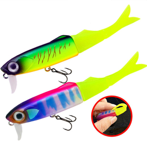 6 Farben Pesca Artificial <span class=keywords><strong>Hard</strong></span> Baits 65mm 5g ABS TPR Material Künstlicher Hart köder Floating <span class=keywords><strong>Minnow</strong></span> Bait Soft Tail <span class=keywords><strong>Minnow</strong></span> <span class=keywords><strong>Lure</strong></span> - Product Image 1