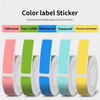 Kertas Barcode Tahan Air Label Termal Perekat Diri Berbagai Warna Tahan Sobek Gulungan Stiker Kabel Kantor Sekolah P15/P11/P12