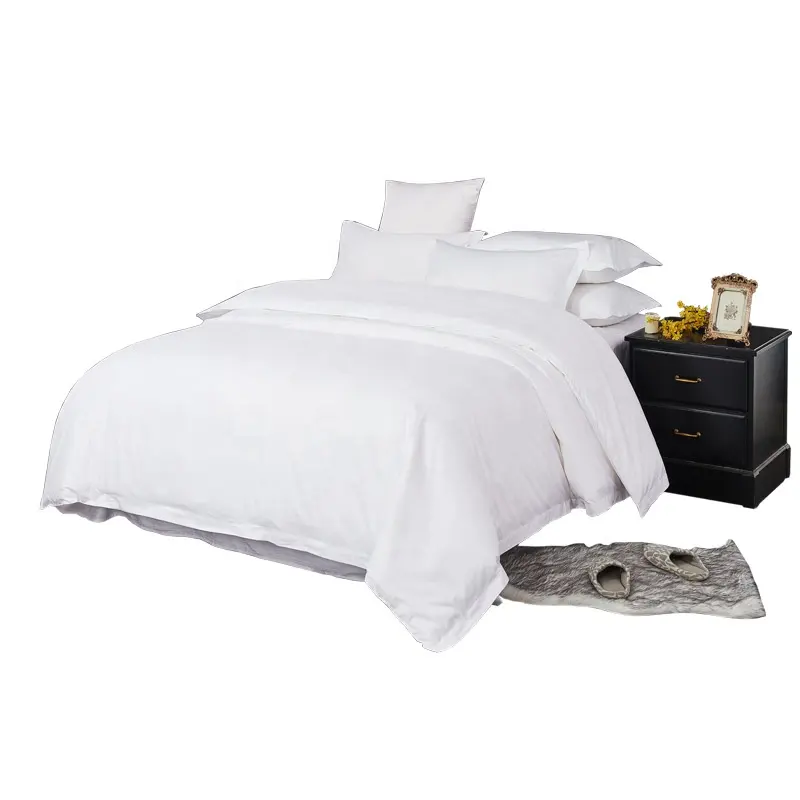 100% algodão Home 4 Piece conjuntos de lençóis para Solid Color Comforter Bedding Set para hotel hospital home textile
