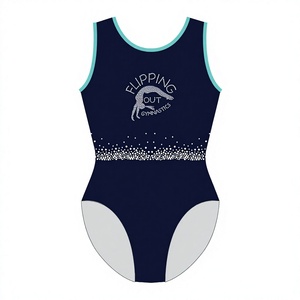 Maillot de Ballet para Niñas, sin Mangas, con Pedrería, Traje de Danza, Ropa de Entrenamiento, Poliéster y Spandex, de una Pieza, Cintura Elástica - Product Image 4