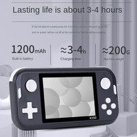 Mini console de jeux rétro portable 8 Go X350 avec deux joysticks, écran HD de 3,5 pouces, jeux classiques intégrés, 6000 jeux, ABS