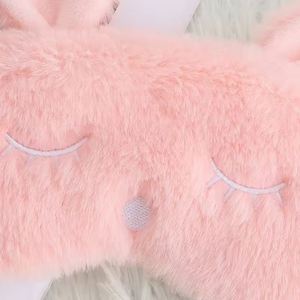 Masque de sommeil en forme de lapin pour enfants, en peluche, mignon, pour les voyages, vente en gros - Product Image 3