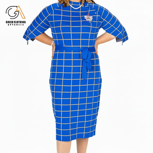 Sigma Gamma Rho SGRho Sorority Gold Robe à manches cape à carreaux Oxford - Product Image 1