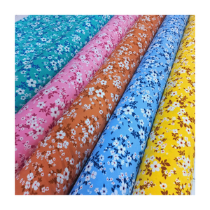 Venta al por mayor 30S 45S alta calidad rayón impreso tela pequeño Floral diseño personalizado <span class=keywords><strong>Chalis</strong></span> 100% viscosa rayón tela para camisa de vestir - Product Image 1