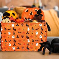 Cesta de Armazenamento com Tema de Fantasma de Halloween, Caixa de Doces, Cesta de Armazenamento para Festa de Abóbora
