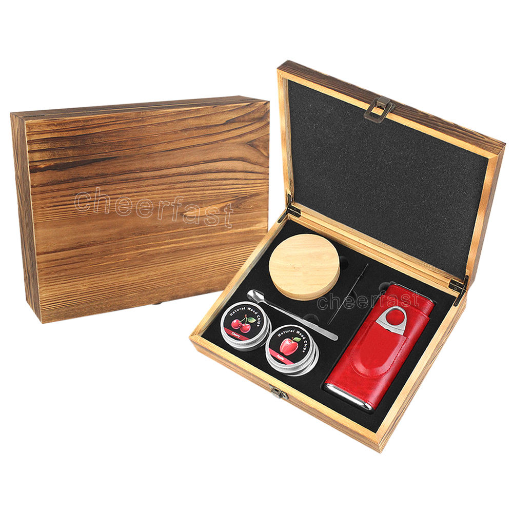 Boîte en pin brûlé et fini