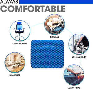 Cuscino Ortopedico <span class=keywords><strong>Elastico</strong></span> in Silicone a Nido d'Ape TPE per <span class=keywords><strong>Sedie</strong></span> e Sedili Auto, Supporto Traspirante 3D in Gel TPE - Product Image 6