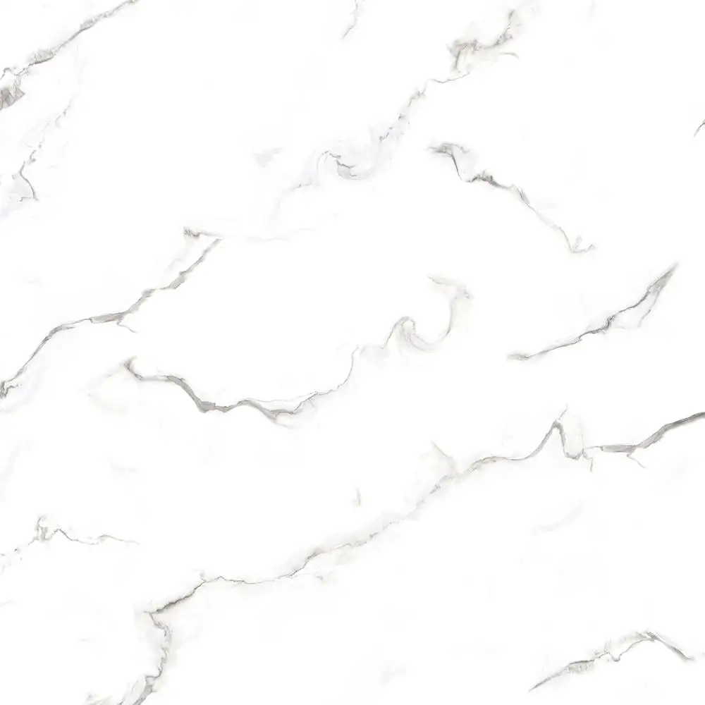 Büyük boy kapalı dekorasyon porselen zemin döşemesi 60X60 CM beyaz renk İnce gri çizgi fayans hint ihracatçı ve tedarikçi