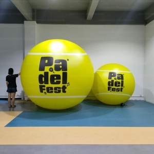 ลูกเทนนิสเป่าลม PVC ขนาด 2 เมตร 3 เมตร แบบสุญญากาศ ลูกเทนนิสจัมโบ้เป่าลมขนาดใหญ่สำหรับตกแต่ง ลูกแพเดิลเป่าลมพร้อมไฟ LED - Product Image 3