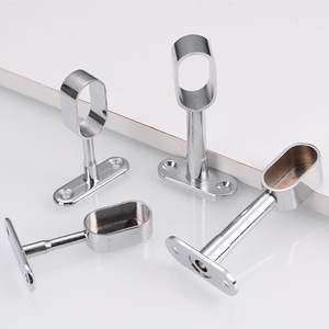 Support mural inversé pour porte-vêtements en alliage de zinc, base de fixation pour armoire, accessoires de mobilier - Product Image 1