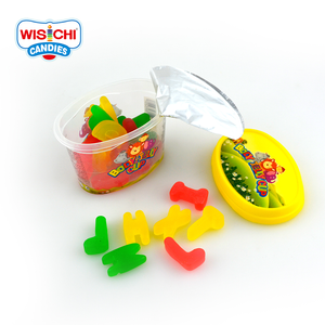 नि: शुल्क नमूने oem <span class=keywords><strong>gummies</strong></span> 104g मिश्रित फल स्वाद 26 पत्र आकार चिपचिपा कैंडी स्वस्थ <span class=keywords><strong>gummies</strong></span> कैंडी - Product Image 1