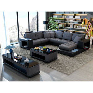 Furnitur ruang tamu Modern Sofa Modular lebar, Sofa ruang tamu bentuk L, Sofa rumah kombinasi lebar - Product Image 5