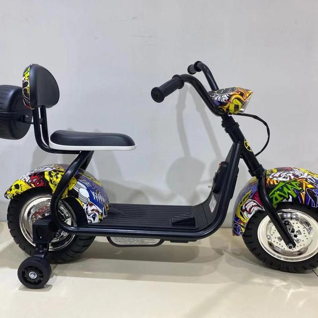 Kids 4 Wheel Fashion Cool Cheap Model Safe Drive Electric Scooter Citycoco