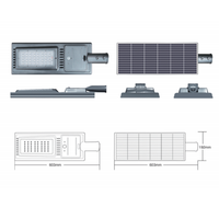 Farola LED Solar DC con Certificación IP66, CCC, CE y RoHS, Batería Lifepo4, Aluminio, Garantía de 5 Años, Montaje en Pared para Carreteras, Regulable, 120