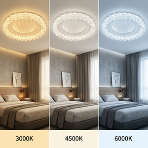 Lámpara de Techo Interior con Temática Espacial, Iluminación LED de 3 Colores Cambiables para Dormitorio Infantil, Sala de Estudio, Lámpara de Ambiente Cálido - Product Image 3