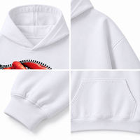 Sweat-shirt à capuche surdimensionné en coton écologique, imprimé et brodé sur mesure, poids lourd 350-600 GSM, streetwear unisexe