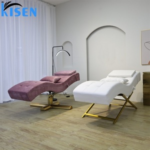 Kisen Simple Beauty Bed Adjustable S-shape Customized Salon Massage <b>Table</b> Tattoo Lash <b>Chair</b> Good Quality Salon Furniture - Product Image 5