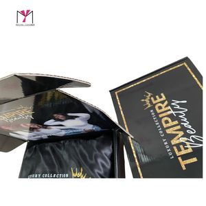 Custom Glossy Black Corrugated Folding <b>Paper</b> Box Gift Cosmetic Wig Packaging Shipping <b>Boxes</b> Print Any Logo Glossy <b>Paper</b> Box - Product Image 4