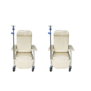 Silla de Infusión Kang Zhi Xing KX-D41 Blanca, Silla Individual de Acero Inoxidable para Sala de Espera de Hospital o Clínica - Product Image 4