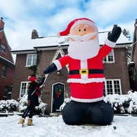 Grand Père Noël gonflable et bonhomme de neige pour la décoration de la maison Produit gonflable publicitaire